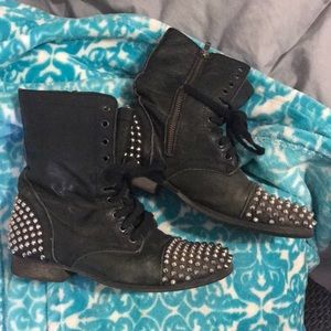 Steve Madden studded combat boots